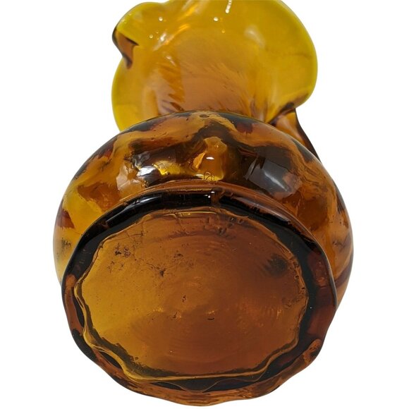 MID CENTURY Amber Glass Hand Blown Cruet art glass C39 - Picture 4 of 7